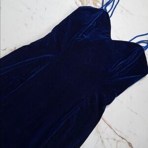Vintage Speed Fashion Velvet Three Strap Maxi Dress Sz L Old Money Dressy